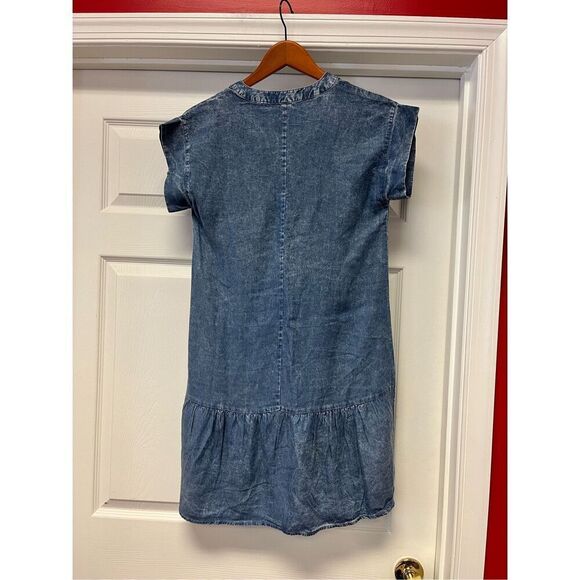 Thread & Supply Lyocel Super Soft Chambray Cap Sleeve Dress sz XS EUC - Picture 7 of 9